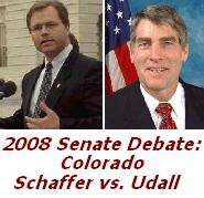  Rep. Mark Udall (D) vs. Rep. Bob Schaeffer (R)