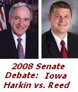  Sen. Tom Harkin (D, incumbent) vs. Christopher Reed (R)