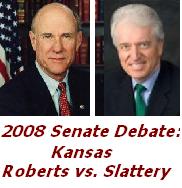  Sen. Pat Roberts (R, incumbent) vs. Rep. Jim Slattery (D)