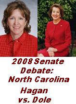  Sen. Liddy Dole (R) vs. State Sen. Kay Hagan (D)