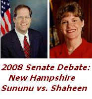  Sen. John Sununu (R, incumbent) vs. Gov. Jeanne Shaheen 
