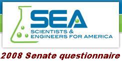 Scientists and Engineers for America Guide (Senate questionnaire on science & technology topics)