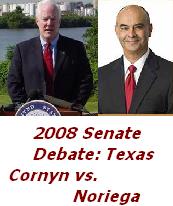  Sen. Jon Cornyn (R, incumbent) vs. Rick Noriega (D)